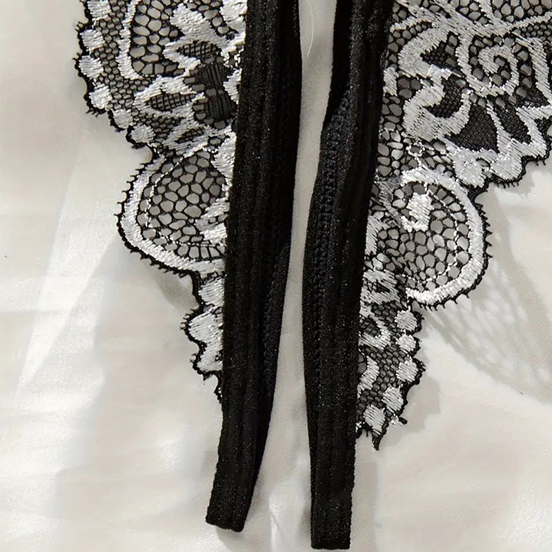 Black Hot Crotchless Sexy Wome - огляд і ціна Lace Bralette Set