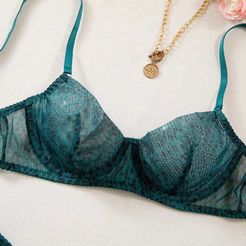 2pcs/Set Woman Lingerie Gather - огляд і ціна Sheer Mesh Bra